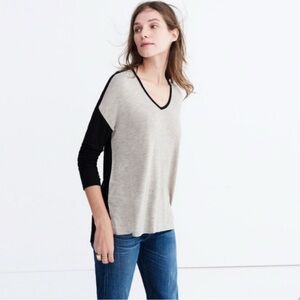 Madewell Colorblock Anthem Long Sleeve Top Small